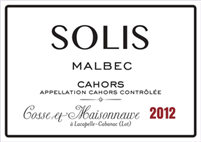 Cosse et Maisonneuve "Solis" Malbec  (Cahors, France) (750ml)