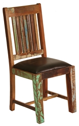 Montana Leather Wood Chair