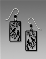 Sienna Sky Earrings - Two Black Birds on a Branch