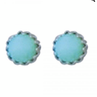 Sterling Silver Post Earrings- Turquoise
