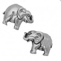 Sterling Silver Post Earring-Elephant