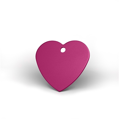 Large and mini heart pet tags in multiple colors