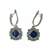 EDC0168 18k White Gold Diamond Sapphire Earrings