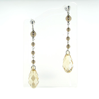 ESP1031 Sterling Silver Crystal Pearl Earrings