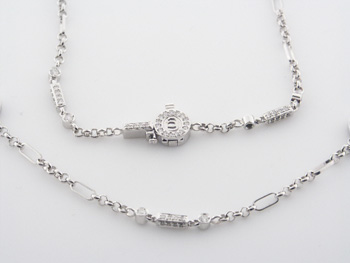 NEC1054 18k White Gold Diamond Necklace