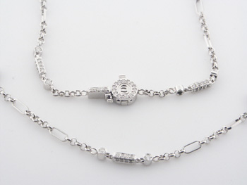 NEC1055 18k White Gold Diamond Necklace