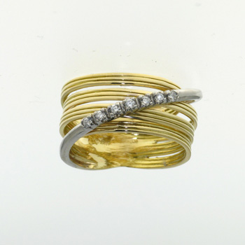 RLD0001 18k Yellow & White Gold Diamond Ring