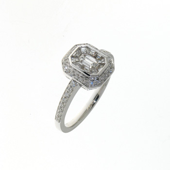 RLD0093 18k White Gold Diamond Ring