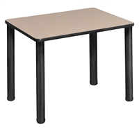 18.5" x 26" Rectangle Desk  - Beige/ Black