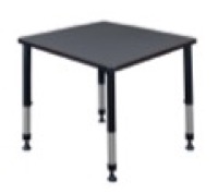 Kee 30" Square Height Adjustable Classroom Table  - Grey