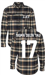 Sigma Delta Tau Long Sleeve Flannel Shirt