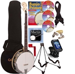 Gold Tone Cripple Creek CC-100R Maple Banjo Package. Free shipping!