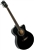 Washburn EA12B 12-String Mini Jumbo Acoustic Electric Guitar - Black
