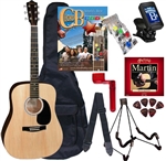 Johnson JG-610 Steel String Acoustic Guitar Chord Buddy Play Now Package