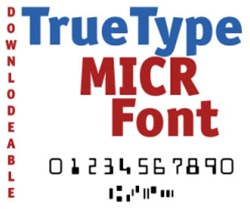 TrueType MICR Font MICRpro