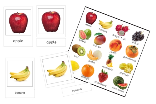 Fruits 3-Part Cards (PDF)