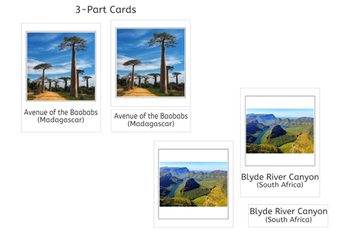 Natural Wonders of Africa 3-Part Cards (PDF)