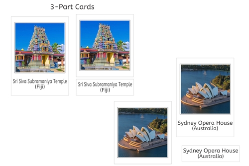 Landmarks of Oceania 3-Part Cards (PDF)