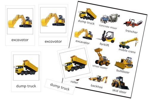 Trucks 3-Part Cards - Set B (PDF)