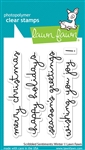 Lawn Fawn - Scribbled Sentiments: Winter Stamp Set