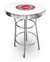 New Vintage Gasoline Themed 42" Tall Chrome Metal Bar Table with White Table Top Featuring Sinclair Aircraft Logo Theme!