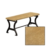 Genuine Cowhide! 18” Tall Universal Wood and Metal Bench with an Authentic Cowhide Covered Bench Top!
