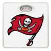 White Finish Dial Scale Round Toilet Seat w/Tampa Bay Buccaneers NFL Logo