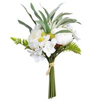 14'' White Peony Bouquet  2/Pk