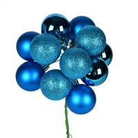 12" Turquoise Ball Ornament Pick 4/Bg