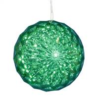 30Lt x 6" LED Green Crystal Ball Outdoor