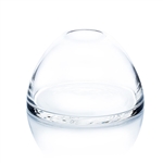 Clear Bowl Vase. Open: 2.25"; Height: 4.5"; Base 7.5"