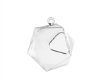 Frameless Geometric Glass Terrarium - Dim: 4.1"x 4.65", Height: 4"