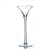 Martini Glass Vase. Open: 6". Height: 16".