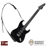 Instrument: Mezco 1/12th Black Guitar w/Leather-Like Strap