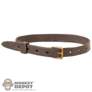 Belt: ThreeZero Mens Brown Molded Plastic Belt