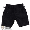 Shorts: Ujindou Mens Black Corduroy  Shorts