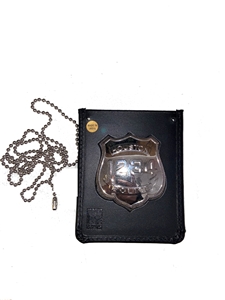 Strong Leather Badge And ID Holder For Only Around The Neck