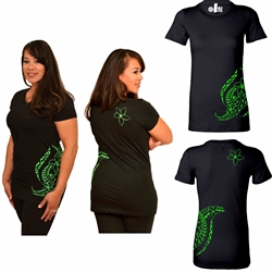 Women's Short Sleeve T-Shirt - Triple Plumeria Design