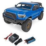 Element RC Enduro Trail Truck Knightrunner RTR - Blue - Combo with Charger and 2S LiPo Battery