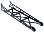 DragRace Concepts 10" Slider Wheelie Bar with Plastic Wheels (Grey)