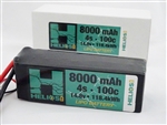 Helios RC 4S 14.8V 8000mAh 100C LiPo Battery - EC5