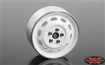 RC4WD Stamped Steel 1.7" 10-Oval Hole Wheels (White) (4)