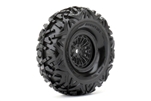 ROAPEX 1.9" Booster Crawler Tires Mounted on Black Wheels (2)