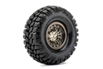 ROAPEX 1.9" Storm Crawler Tires Mounted on Black Chrome Wheels (2)