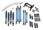 Traxxas Long Arm Lift Kit TRX-4 Complete Blue (Blue Powder Coated Links Blue-Anodized Shocks)