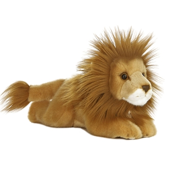 Realistic Stuffed Lion 11 Inch Plush Wild Cat By Aurora