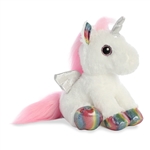 Astra the Stuffed White Unicorn with Rainbow Hooves by Aurora