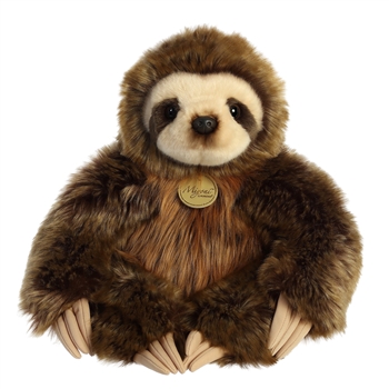 Realistic Stuffed Three-Toed Sloth 14.5 Inch Miyoni Plush by Aurora