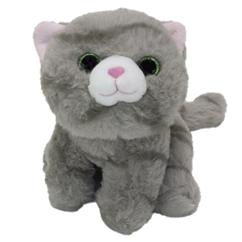 Stuffed Gray Tabby Fluffles Cat by First and Main
