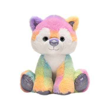 Rainbow Sherbet Stuffed Wolf by Fiesta